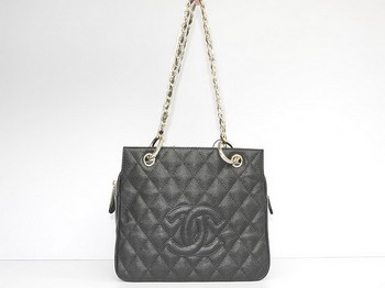 AAA Chanel Quilted CC Tote Bag 35625 Black On Sale